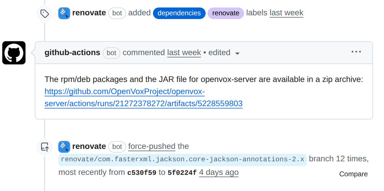 automated CI comment for rpm/deb downloads