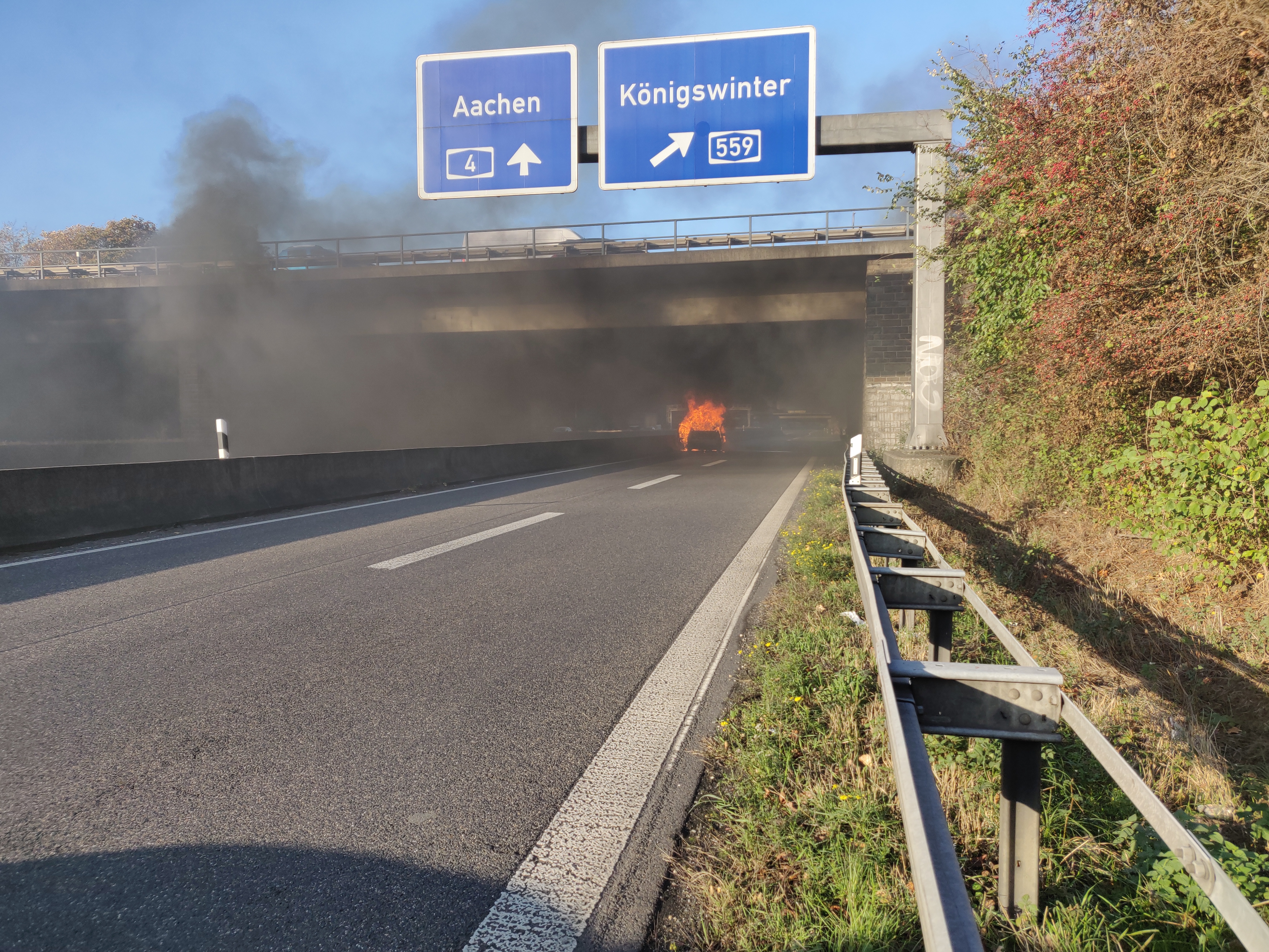 burning car